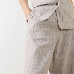 Sale Vilka Pinstripe Wide Leg Trousers Women Trousers & Shorts