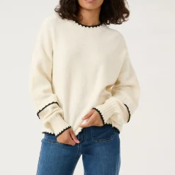 Villi Contrast Trim Sweater Women Sweaters & Cardigans