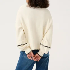 Villi Contrast Trim Sweater Women Sweaters & Cardigans