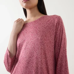 Vines Printed Night Dress Women Sleepwear