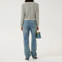 Clearance Vintage Straight Leg Jeans Women Denim