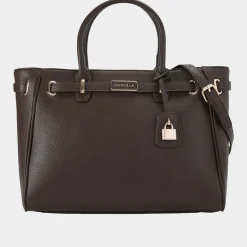 Hot Violet Belted Tote Bag Women Top Handle Bags|Tote Bags