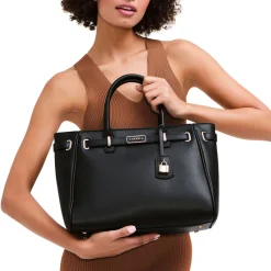 Violet Belted Tote Bag Women Top Handle Bags|Tote Bags