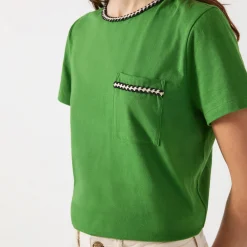 Vita Tape Trim T-Shirt Women Tops