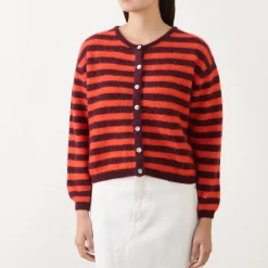 Best Vitow Striped Cardigan Women Sweaters & Cardigans