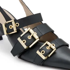 Best Vivian Buckle Slingback Pumps Women Heels