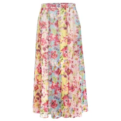 Outlet Vivianne Striped Floral Skirt Women Skirts
