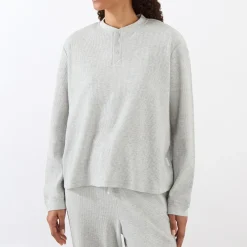 Best Waffle Long-Sleeved Top Women Activewear|Tops