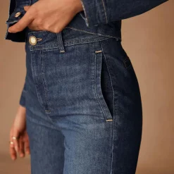 Clearance Washed Wide Leg Jeans Women Denim