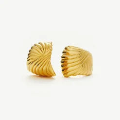 Clearance Wavy Ridge Ripple Earrings Women Earrings