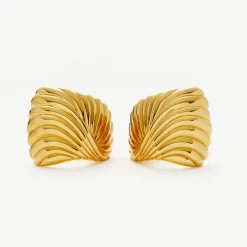 Clearance Wavy Ridge Ripple Earrings Women Earrings