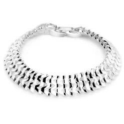 Clearance Weave Silver Plated Bracelet Women Bracelets
