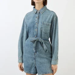 Weightless Denim Playsuit Women Jumpsuits