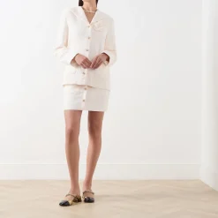 New Whisper Tweed Mini Skirt Women Skirts