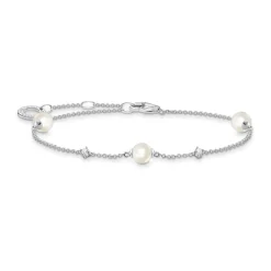 Sale White Stones & Pearls Bracelet Women Bracelets