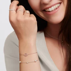 Sale White Stones & Pearls Bracelet Women Bracelets