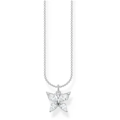 Outlet White Stones Butterfly Necklace Women Necklaces