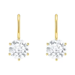 Sale White Zirconia Gold-Plated Drop Earrings Women Earrings