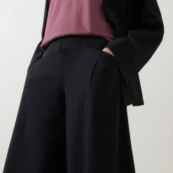 Wide Leg Cropped Trousers Women Trousers & Shorts