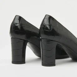 Winola Croc Effect Block Heels Women Heels