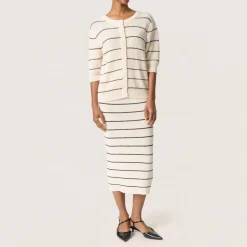 Winta Stripe Knit Cardigan Women Sweaters & Cardigans