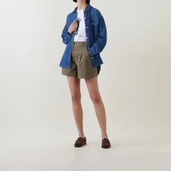 Woodrow Logo Denim Shirt Women Tops