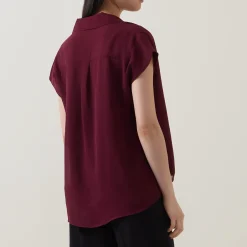 Outlet Wrap Draped Blouse Women Tops