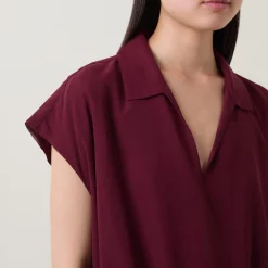 Outlet Wrap Draped Blouse Women Tops