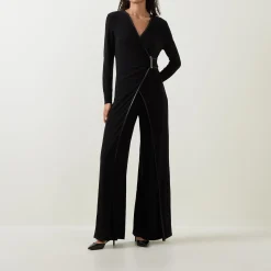 Sale Wrap Wide Leg Jumpsuit Women Jumpsuits