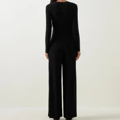 Sale Wrap Wide Leg Jumpsuit Women Jumpsuits