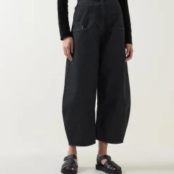 Discount Yesso High-Rise Barrel Leg Trousers Women Trousers & Shorts