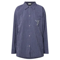 New Yew Striped Pyjama Shirt Women Sleepwear