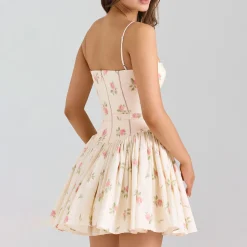 Ysabella Floral Mini Flared Sundress Women Dresses