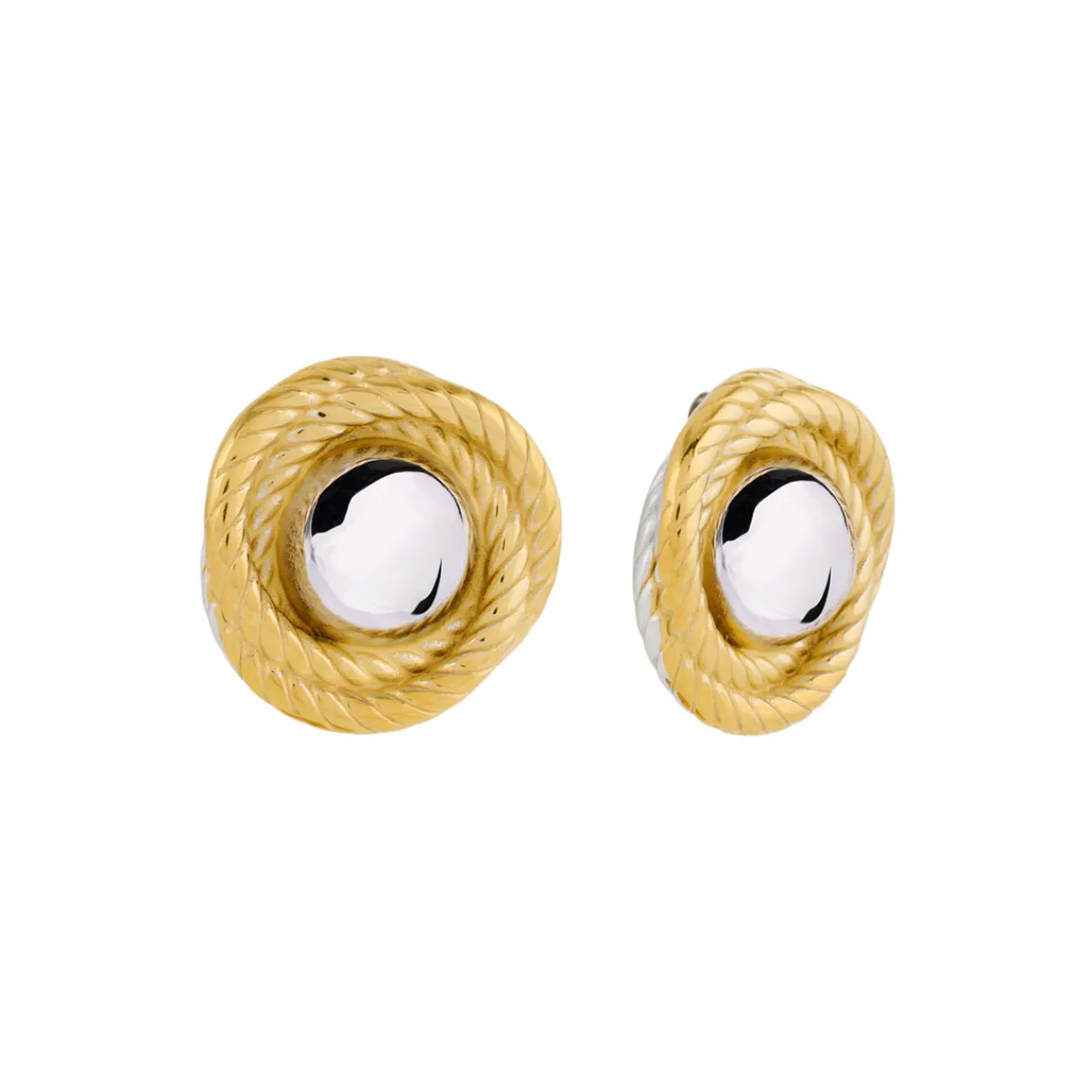 Hot Zara Twisted Two-Tone Stud Earrings Women Earrings