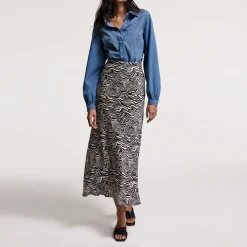 Clearance Zebra Print Slip Skirt Women Skirts