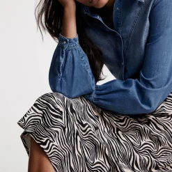 Clearance Zebra Print Slip Skirt Women Skirts