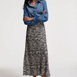 Clearance Zebra Print Slip Skirt Women Skirts