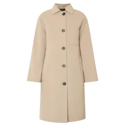 Sale Zenone Single-Breasted Wool Coat Women Coats & Jackets