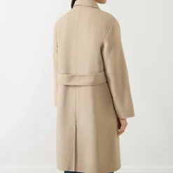 Sale Zenone Single-Breasted Wool Coat Women Coats & Jackets