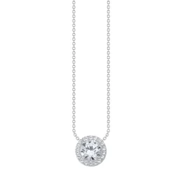 Outlet Zirconia Halo Pedant Necklace Women Necklaces